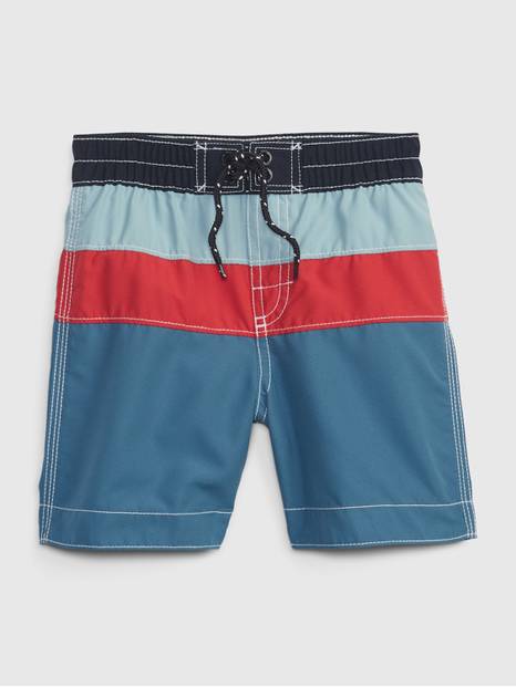 Toddler 100% Recycled Printed Swim Trunks