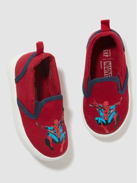 Baby Marvel Spider-Man Graphic Slip-On Shoes