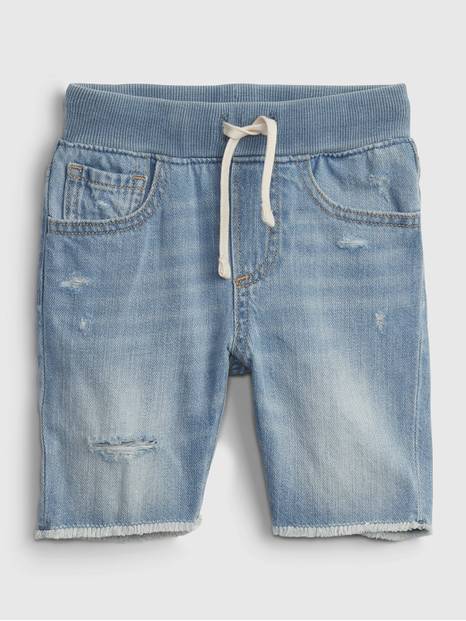 Toddler Pull-On Denim Shorts with Washwell