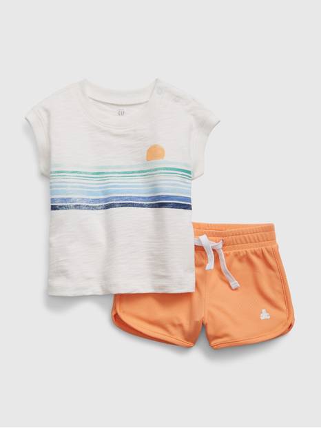 Baby Tank & Mesh Shorts Outfit Set
