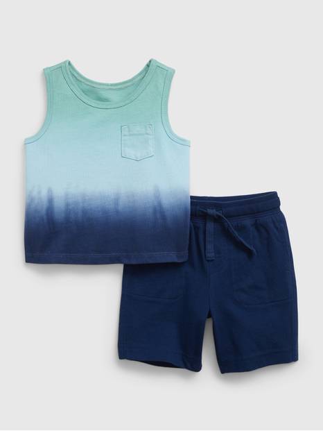 Baby 100% Organic Cotton Tank & Shorts Outfit Set