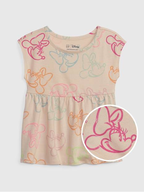 babyGap &#124 Disney 100% Organic Cotton Minnie Mouse Peplum Top