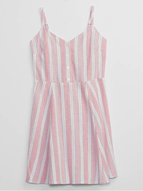 Sleeveless Button-Front Mini Dress