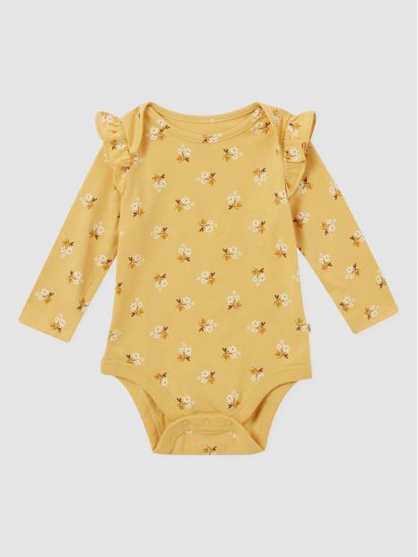 لباس قطعة واحدة ميكس اند ماتش 100‏%‏ قطن عضوي بكشكش للأطفال الرضع