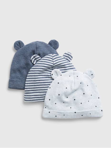 Baby 100% Organic Cotton First Favorite Beanie (3-Pack)