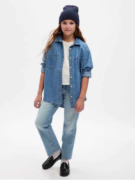Kids Organic Cotton High Rise '90s Loose Jeans with Washwell