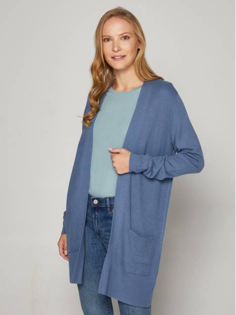 Long Open-Front Cardigan