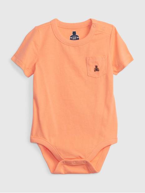 لباس قطعة واحدة ميكس اند ماتش 100‏%‏‏ قطن عضوي بجيب للأطفال الرضع