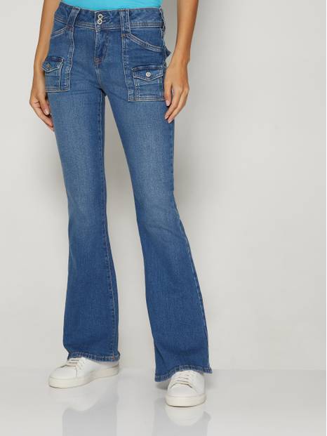 PROJECT GAP Low Rise Flare Jeans with Washwell