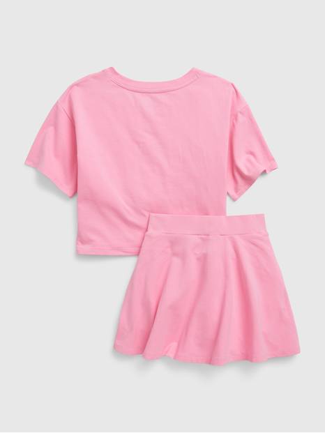 Kids T-Shirt and Skort Outfit Set