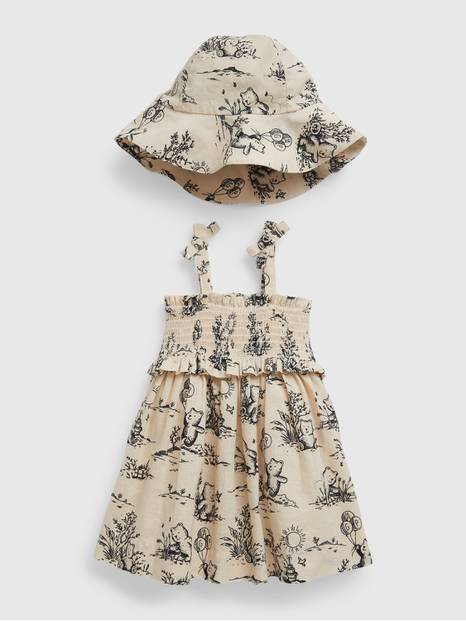 Baby Linen-Cotton Brannan Bear Dress Set