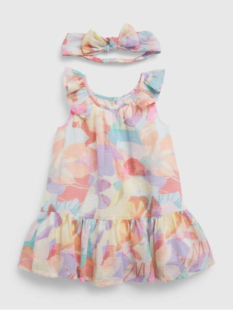 Baby Floral Tiered Dress Set