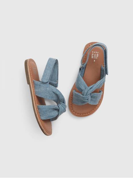 Toddler Chambray Knot Sandals