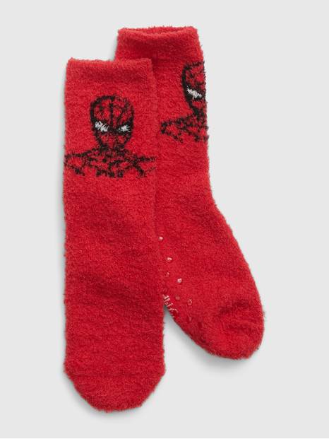 GapKids &#124 Marvel Recycled Spider-Man Fuzzy Socks