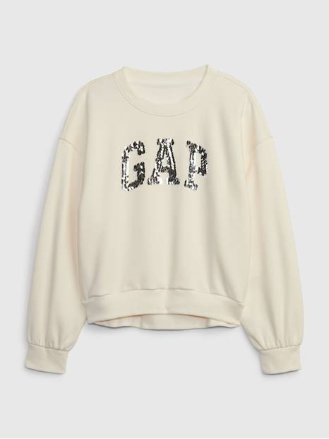 Kids Sequin Gap Arch Logo Sweatshirt